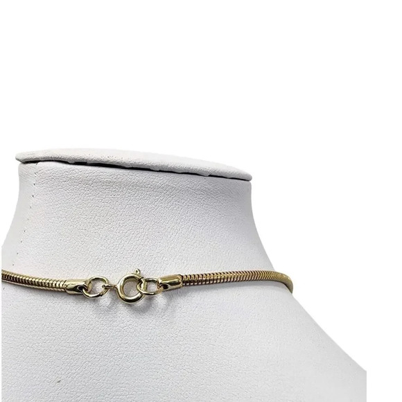 Vintage Circle Pendant Ball Chain Necklace Gold Tone 16 Inches - Picture 3 of 3